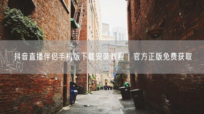 抖音直播伴侣手机版下载安装教程｜官方正版免费获取
