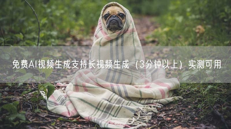 免费AI视频生成支持长视频生成（3分钟以上）实测可用