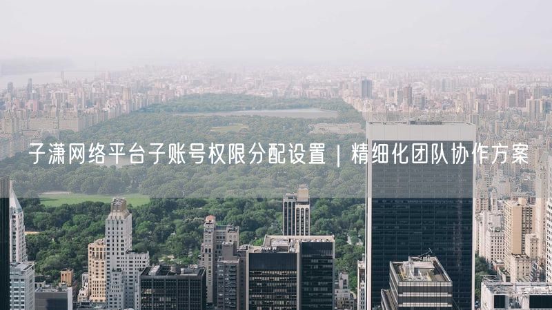 子潇网络平台子账号权限分配设置|精细化团队协作方案